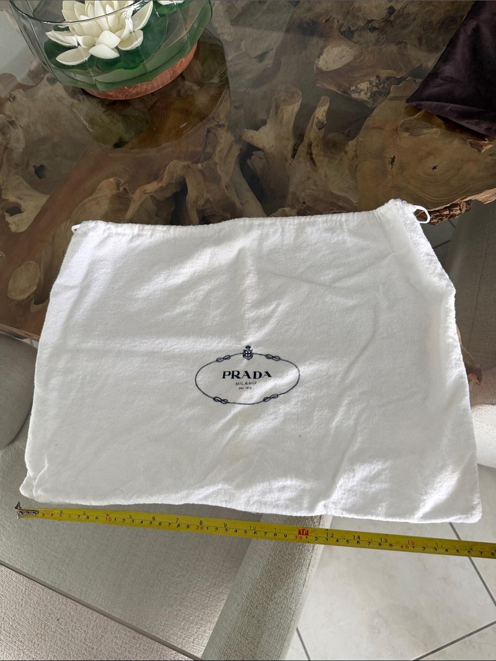 Prada fabric dust bag
